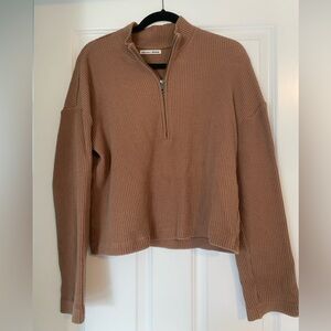 Reformation Jeans Yale waffle quarter zip